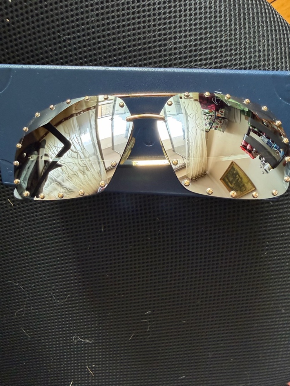 Louis Vuitton Gold-Stud Rimless Sunglasses with Gray Lenses - Picture 5 of 5